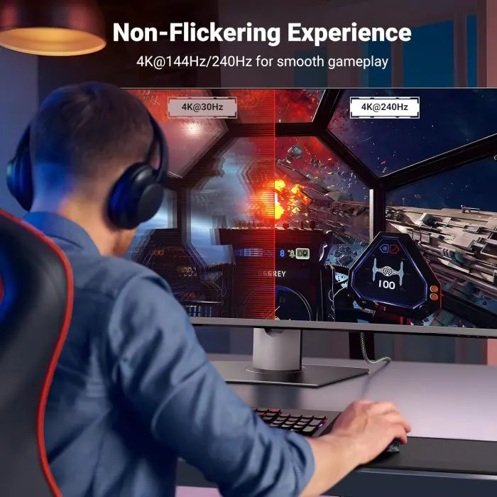 Cable UGREEN USB C to DisplayPort 1.4 8K@60Hz 4K@240Hz, 1M