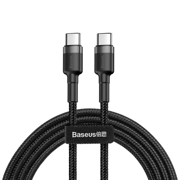 Cable USB-C PD Baseus Cafule PD 2.0 QC 3.0 60W 1m (black and gray)