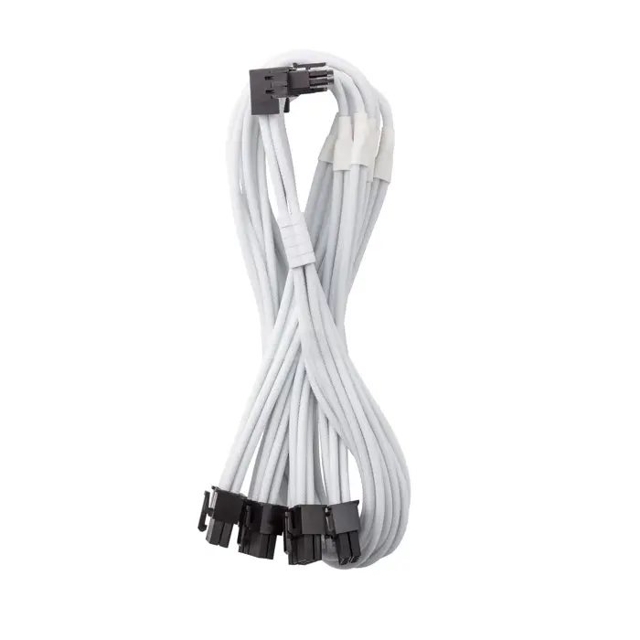 CableMod C-Series Pro Anschlusskabel - Variante A, 90°, 16-Pin zu 4x8-Pin PCIe, weiß-CM-PCSR-16P4-RAN60KW-5PW-R-SS