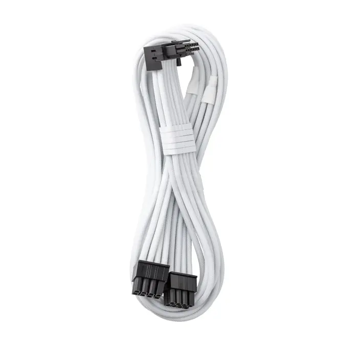 CableMod C-Series Pro Anschlusskabel - Variante A, 90°, 16-Pin zu 2x8-Pin PCIe, weiß-CM-PCSR-16P2-RAN60KW-5PW-R-SS