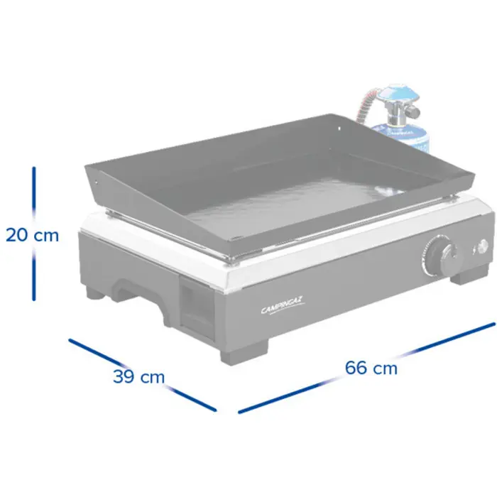 Campingaz Plancha Othello 1 CV (black/stainless steel, 2.8 kW, for CV 470 Plus)