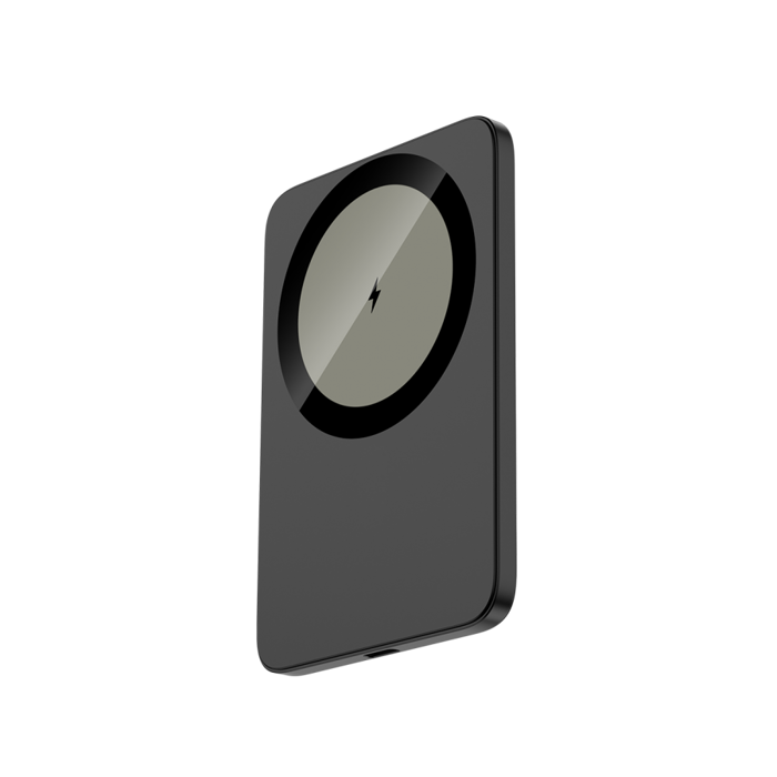 CANYON OnPower 503 Air 3000mAh Ultra-Slim Magnetic Wireless Power Bank, Full Metal Body, 5.8mm Thin Design, USB-C Charging, Dark Grey