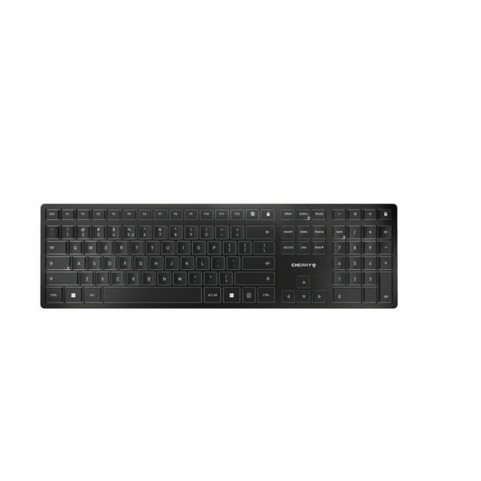 Cherry KW 9100 SLIM bežična/BT tipkovnica, AES-128 enkripcija, crna