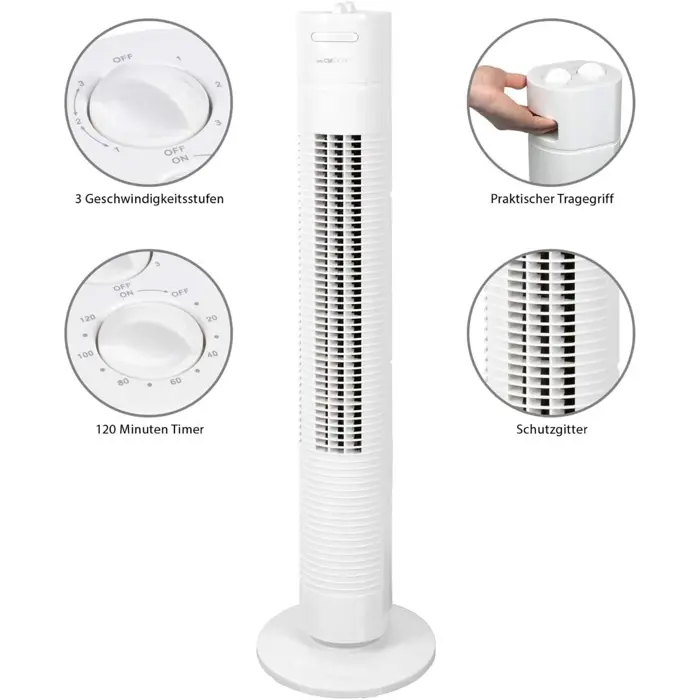 Clatronic TVL 3770, fan (white)