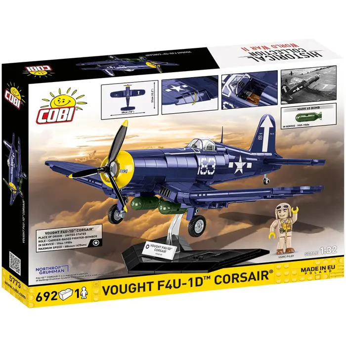 COBI 650 PCS WWII /5773/ VOUGHT F4U-1 CORSAIR