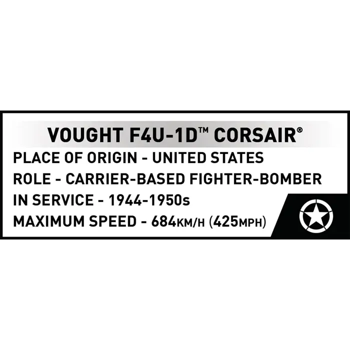 COBI 650 PCS WWII /5773/ VOUGHT F4U-1 CORSAIR