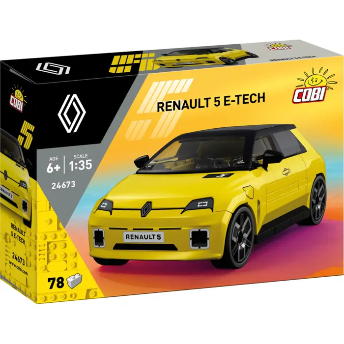 COBI Renault 5 E-Tech (yellow, scale 1:35)