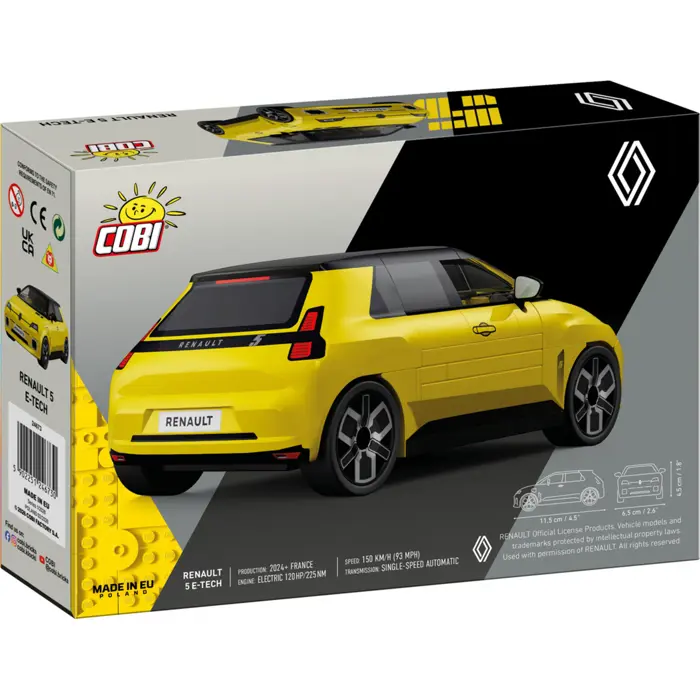 COBI Renault 5 E-Tech (yellow, scale 1:35)