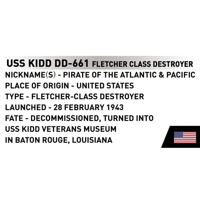 COBI USS Kidd DD-661