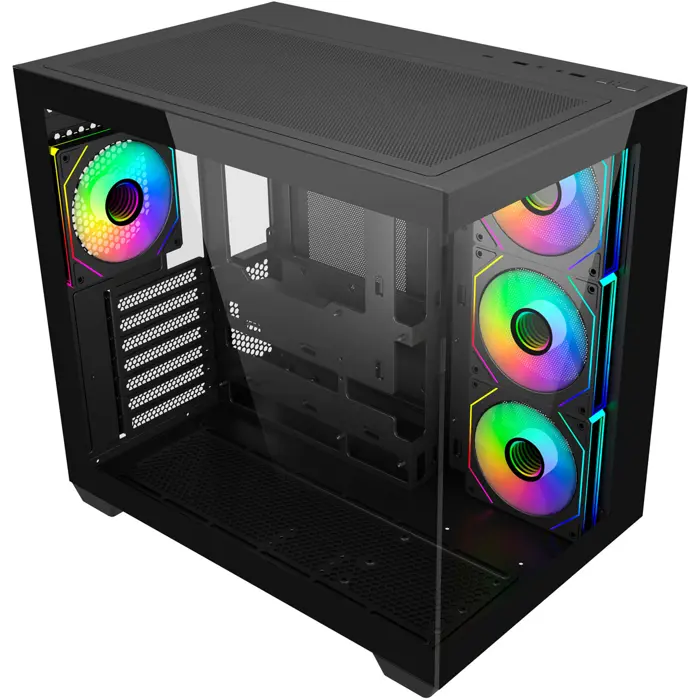 Cooler Master Elite 681, Tower Case, Black, Tempered Glass x 2