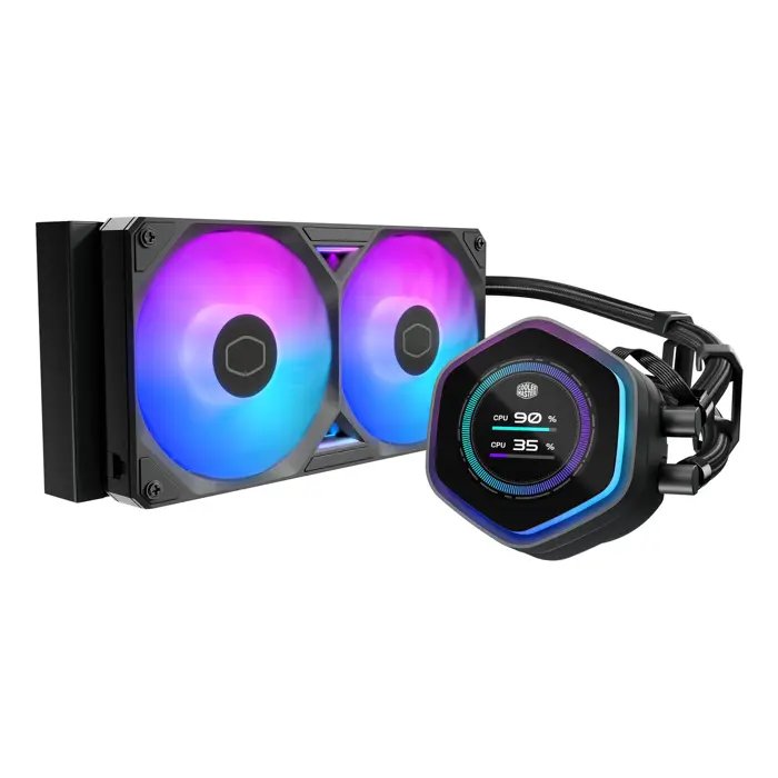 Cooler Master MasterLiquid Atmos II 240 LCD Black Processor Liquid cooling kit 12 cm 1 pc(s)