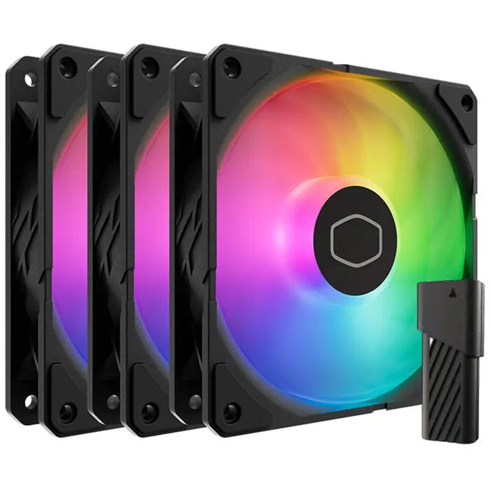 Cooler Master SickleFlow Edge 120 ARGB 3-Pack Fan Kit Computer case 4.72" (12 cm) Black 1 pc(s)