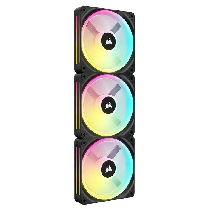 Corsair iCUE LINK QX120 RGB Series, PWM fan, 3-pack incl. RGB controller - 120mm, black, Star CO-9051002-WW