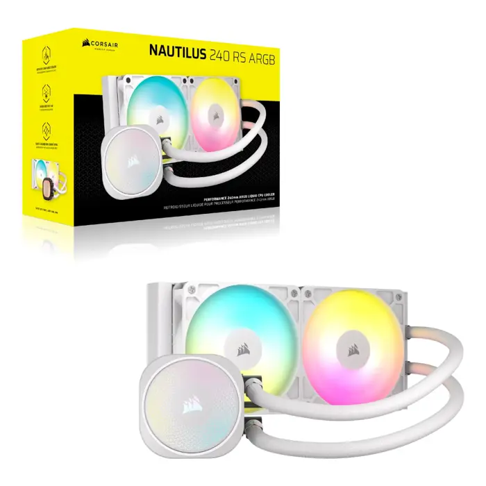 Corsair NAUTILUS 240 RS ARGB Liquid Processor All-in-one liquid cooler White 1 pc(s)