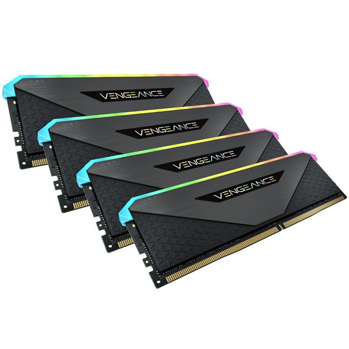 Corsair Vengeance RGB RT, DDR4-3600, CL18 - 128 GB Quad-Kit, black CMN128GX4M4Z3600C18