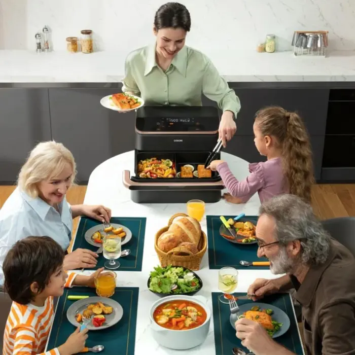 Cosori hot air fryer Dual Blaze Twinfry CAF-TF101S-AEUR (black, 2,800 watts, basket 10 liters / 2x 5 liters)