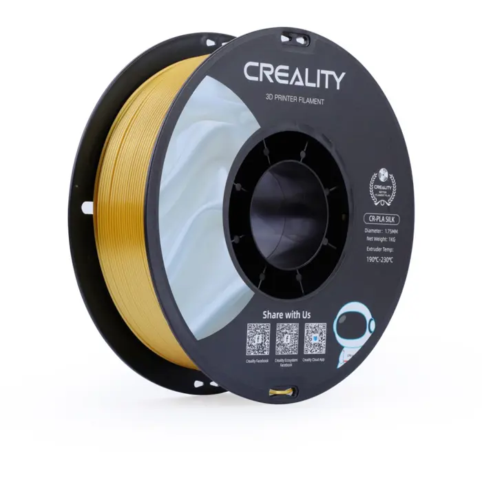 Creality CR-Silk PLA Filament Gold, 3D filament (1 kg, 1.75 mm, on roll)