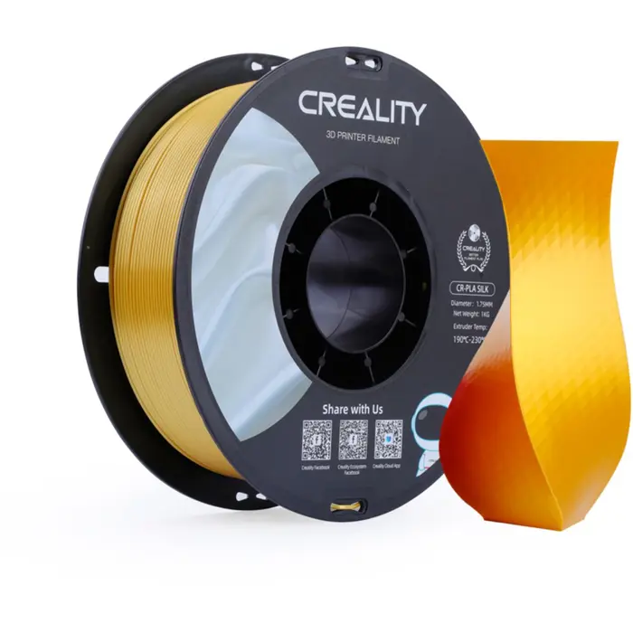 Creality CR-Silk PLA Filament Gold, 3D filament (1 kg, 1.75 mm, on roll)