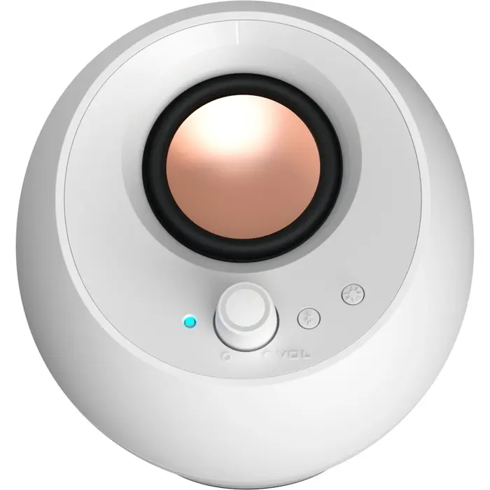 Creative Labs Pebble Pro (white, jack, USB-A/C, Bluetooth, digital amplifier, RGB lighting)