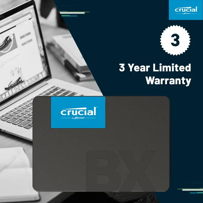 Crucial BX500 500 GB, SSD (black, SATA 6 Gb/s, 2.5")