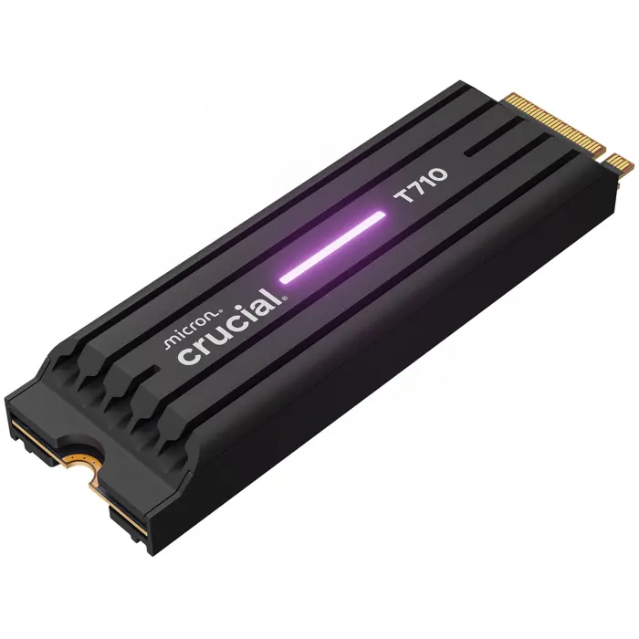 Crucial T710 4 TB, SSD black, PCIe 5.0 x4, NVMe 2.0, M.2 2280, with heatsink