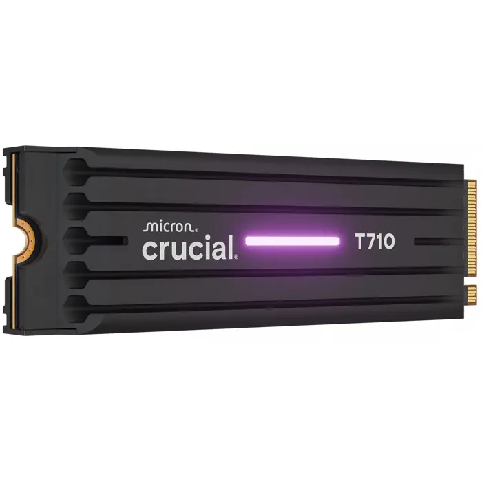 Crucial T710 4 TB, SSD black, PCIe 5.0 x4, NVMe 2.0, M.2 2280, with heatsink