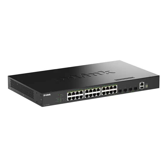 D-Link 28-Port Gigabit Stackable PoE+ Smart Managed Switch with 4 x 10G SFP+ Ports