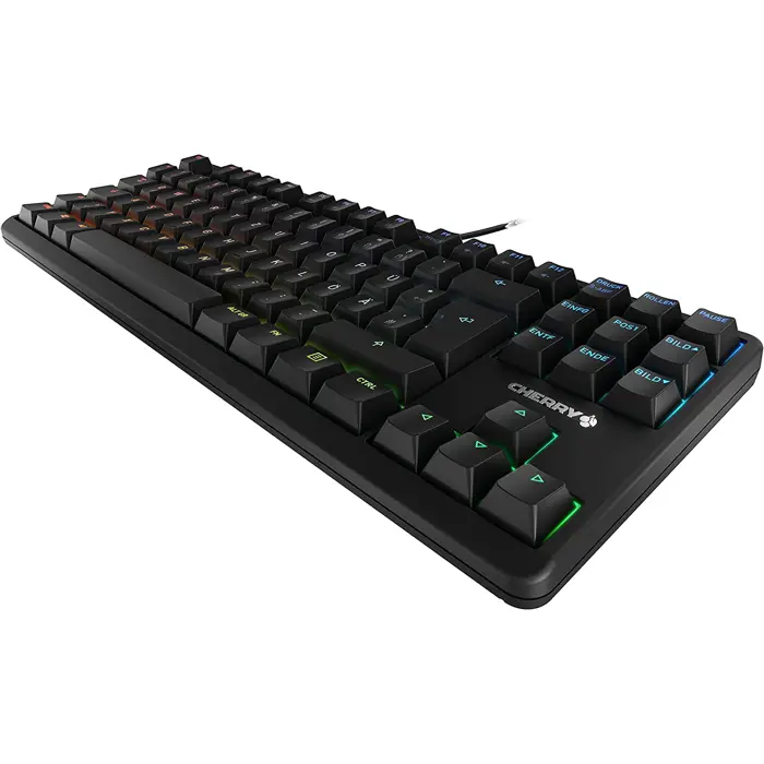 DE layout - CHERRY G80-3000N RGB TKL, Keyboard (black, CHERRY MX Silent Red)