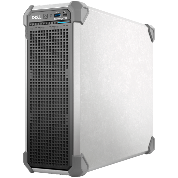 DELL EMC PowerEdge T160, 3x3.5"+2x2.5" SATA, Xeon 6 6315P 2.8G 4C/4T, 16GB UDIMM 5600 ECC, 480GB SSD SATA RI, iDRAC9 Ent, 300W PSU, TPM 2.0 V6, BCM 5720 DP 1GbE, No RAID, No OS, Tower, 3Y