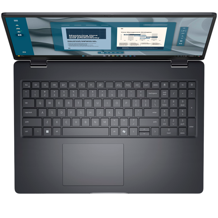 Dell Pro 16 (PC16255), 16" FHD+ (1920x1200) Non-Touch, AMD Ryzen 7 PRO 250 (16 TOPS, 8C, up to 5.1 GHz), 16GB (1x16GB) DDR5, M.2 512GB SSD, AMD Radeon 780M, WiFi, BT, HDMI, 2xTHB4 (DP/PD), 2xUSB3.2, R
