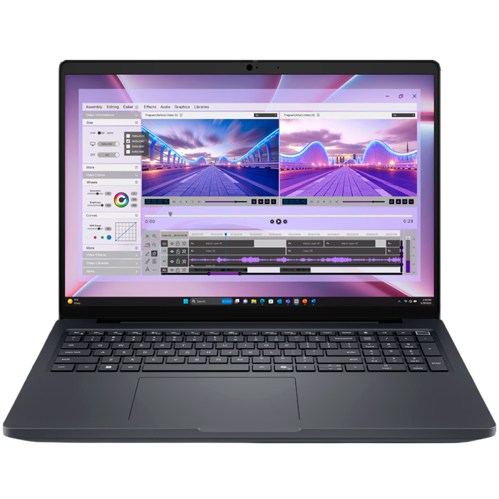 Dell Pro Max 16 (MC16250), Intel Core Ultra 7 265H, (24MB, 16 cores), 16" FHD+ LCD with 300 nits, mic. HDR IR cam., 2x16GB 5600 MT/s, 1TB M.2 SSD, RTX1000 8GB GDDR7, 6 cell 96Whr bat, SC, FP, CV, Back