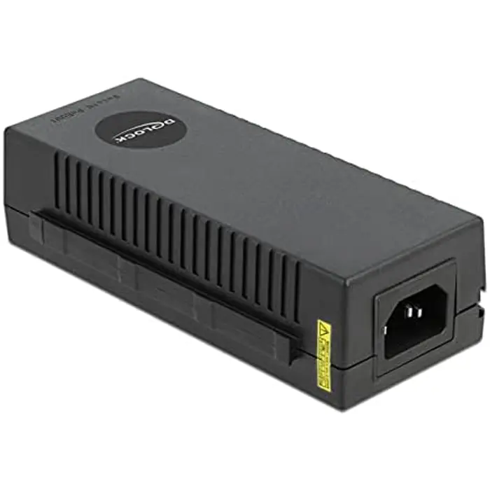 DeLOCK 10 Gigabit PoE+ Injector 802.3at 30 W PoE Injector (Black)