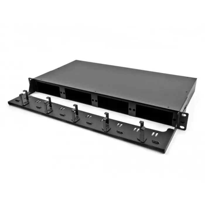DeLOCK 19" LWL HD (High Density) patch panel 1 U (black, for HD cassettes or LWL adapter panels)