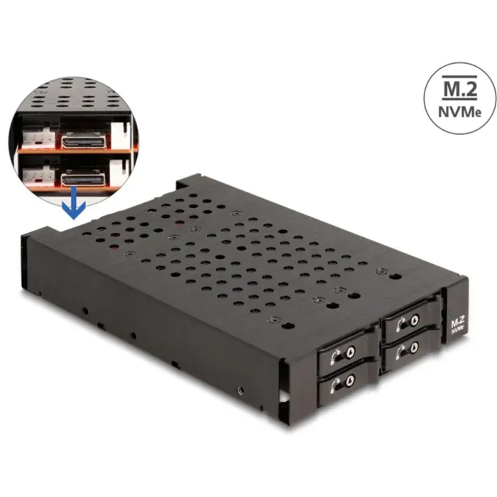 DeLOCK 3.5? Removable frame for 4 x M.2 NVMe SSD