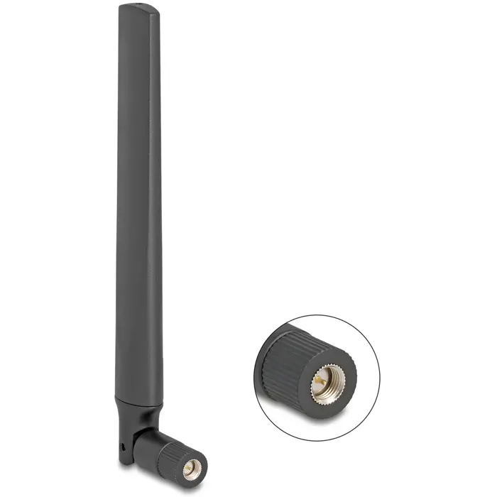 DeLOCK 5G 3.4-5.0 GHz antenna SMA (black, omnidirectional, tilt joint)