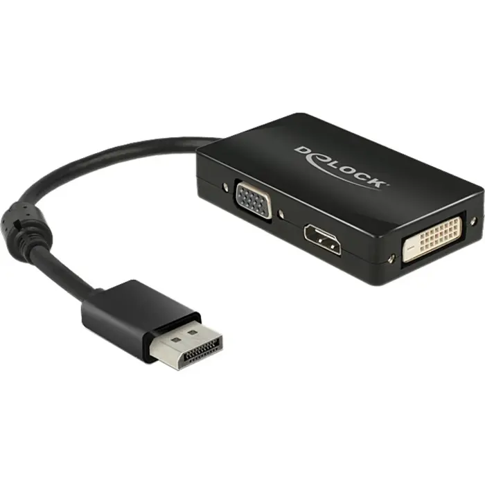 DeLOCK Adapter Displayport - VGA/HDMI/DVI-D Black