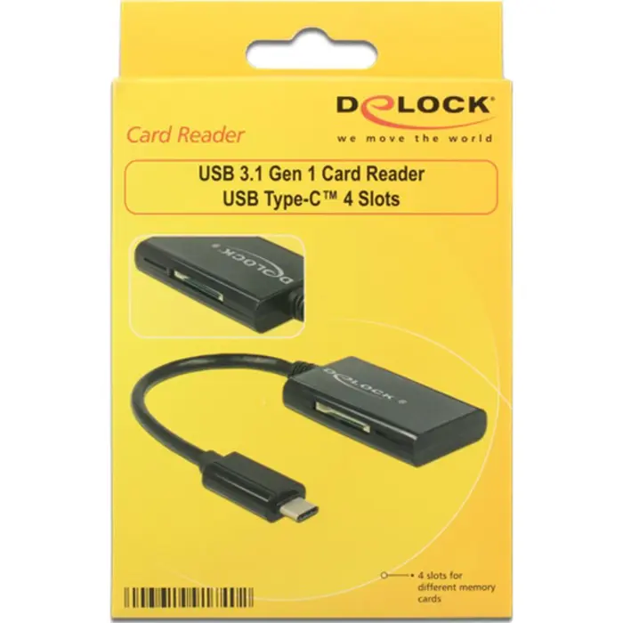 DeLOCK Card Reader -USB 3.1 Type C 4 slots