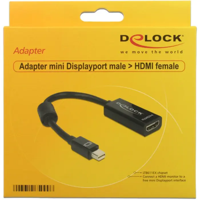 DeLOCK Mini DP>HDMI St/Bu 12cm