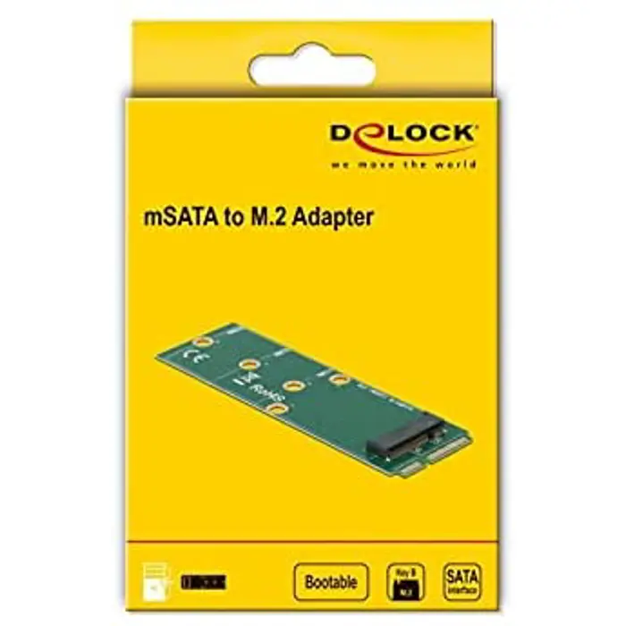 DeLOCK mSATA to M.2 Key B Slot, adapter