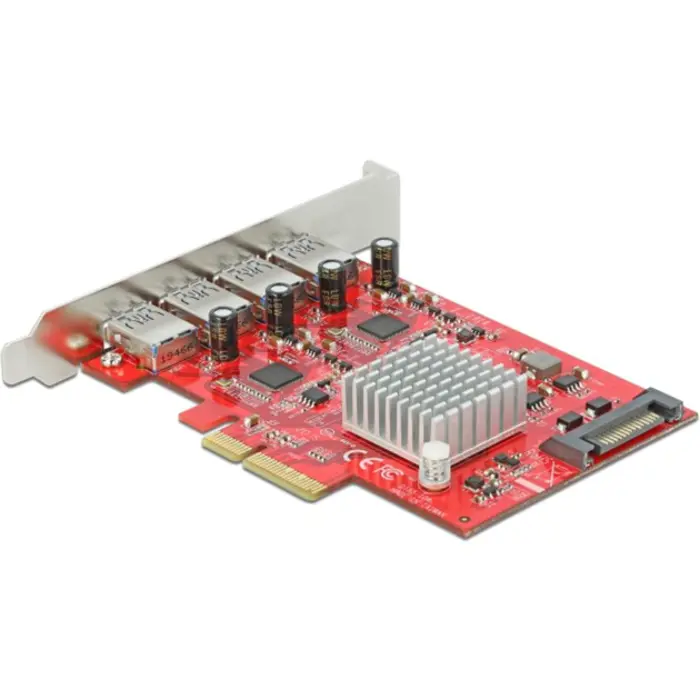DeLOCK PCIe x4> 4x external USB-A 3.2 Gen 2, USB controller