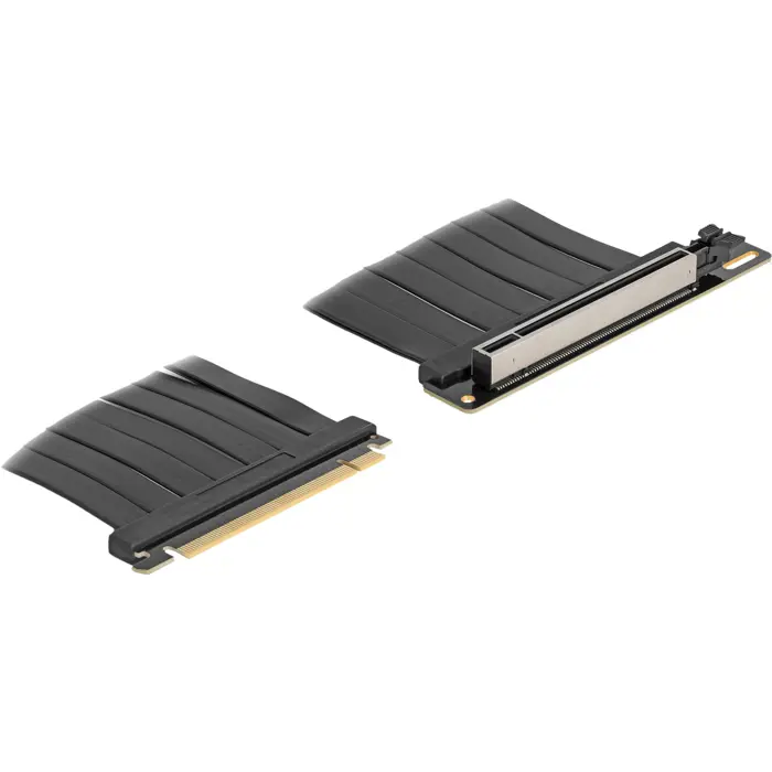 DeLOCK riser card PCI E 5.0 x16>x16 slot 90° with cable 30cm, riser card (black)