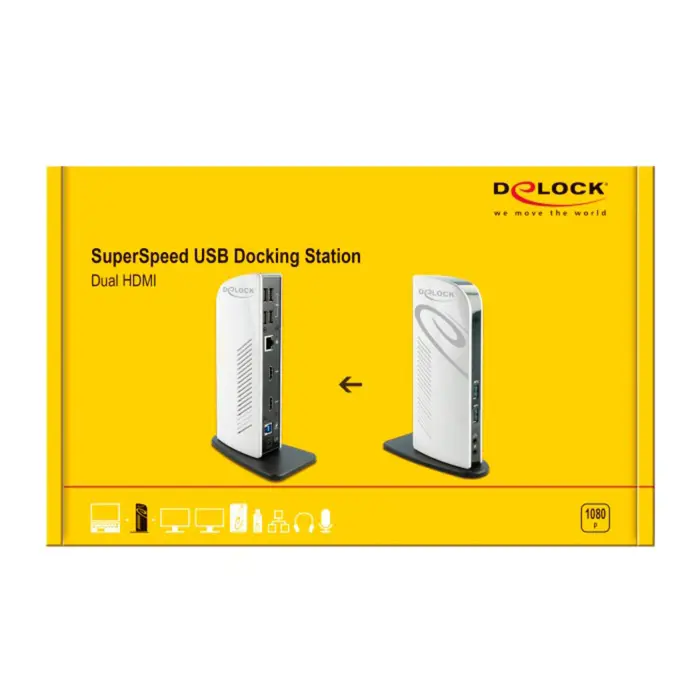DeLOCK USB 3.2 DS HDMI / FHD / USB3.2 / LAN / Au