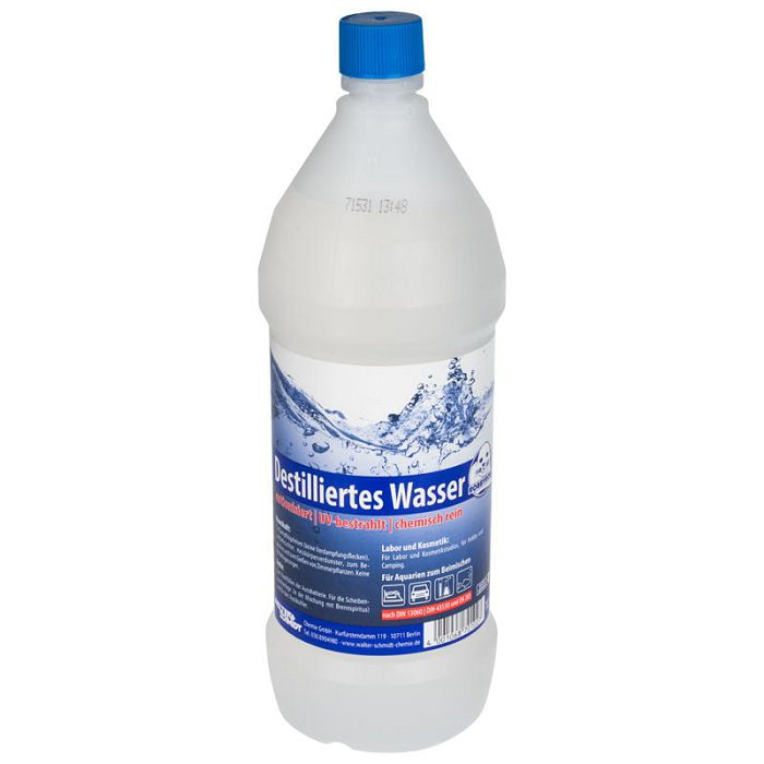 Distilled water (DIN 13060, DIN 43530 & EN 285) - 1 liter