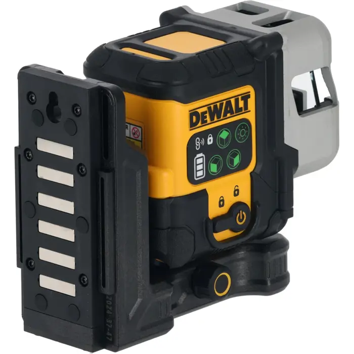 DEWALT Cordless Multi-Line Laser 3x180° DCLE14301GB, 18 Volt, Cross Line Laser Black/Yellow, with Green Laser Lines, Integrated Powerstack Li-Ion Battery