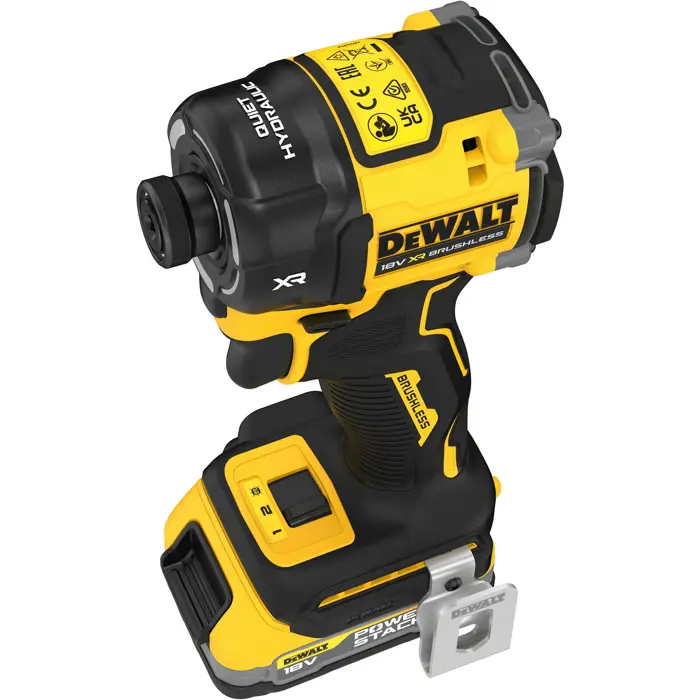 Dewalt hydraulic cordless impact wrench DCF870E2T, 1/4", 18Volt (yellow/black, 2x POWERSTACK Li-Ion battery 1.7Ah, in T STAK box)