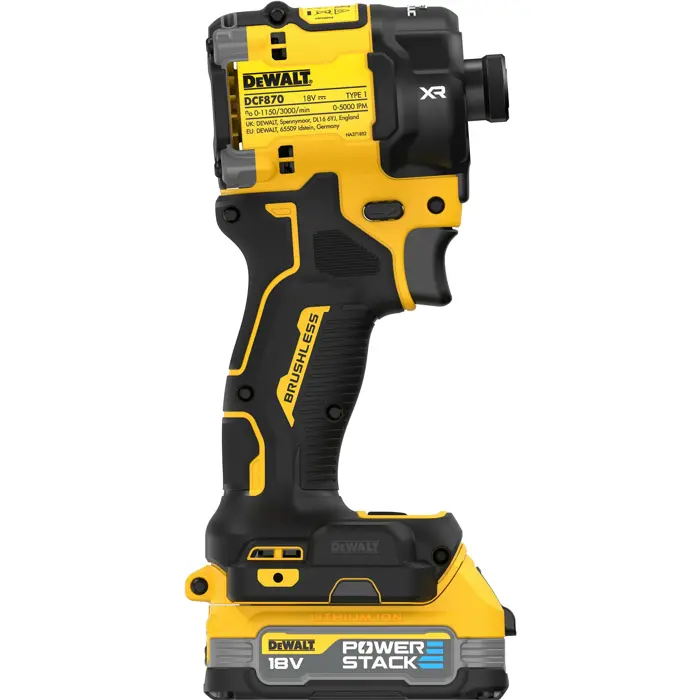 Dewalt hydraulic cordless impact wrench DCF870E2T, 1/4", 18Volt (yellow/black, 2x POWERSTACK Li-Ion battery 1.7Ah, in T STAK box)