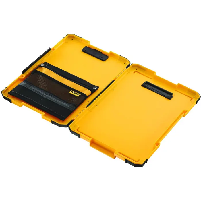 DeWALT TSTAK clipboard, underlay (yellow/black, with 180 LED light)