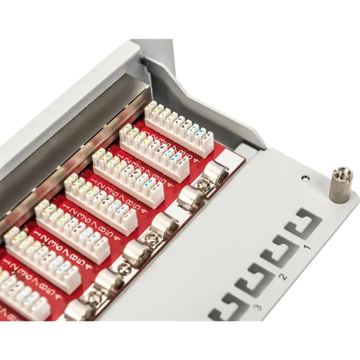 Digitus 10" patch panel DN-91612S-EA-G, 12-port, Cat.6a (gray, 1U, rack mount, shielded)