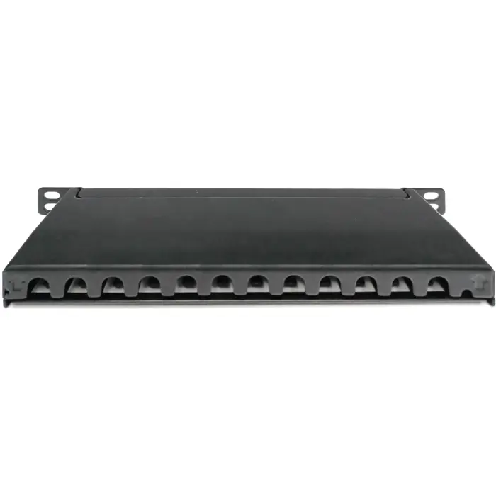 Digitus 10" slim patch panel DN-91612S-SL-EA, 12-port, Cat.6a (black, 0.5U, rack mount, shielded)