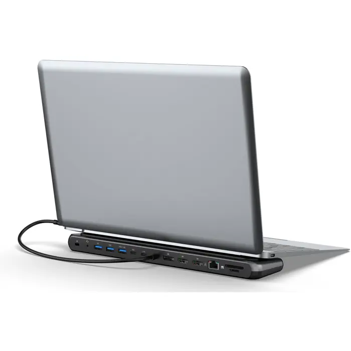 Digitus 12-Port USB-C 8K Docking Station (gray/black, USB-C, 8K)